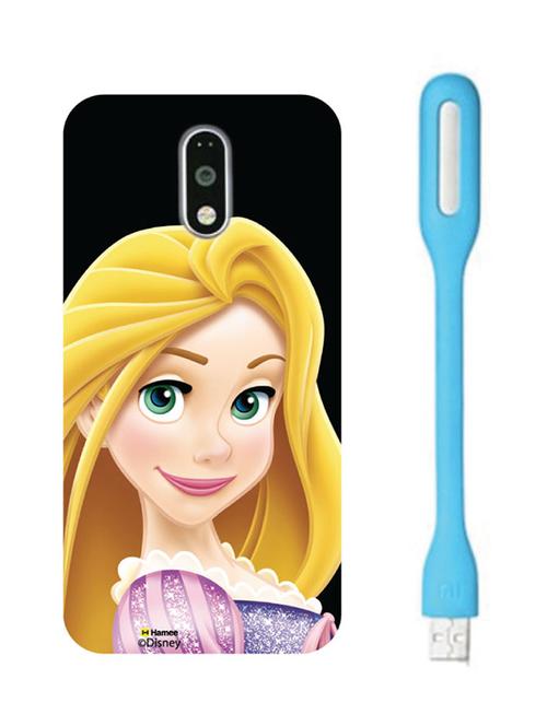 hamee disney princess official licensed hard back case cover for motorola moto m with free led  - 12704522 - Very Small Image - 1