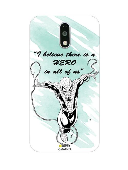 hamee marvel ultimate spider man licensed slim fit plastic hard back case cover for motorola moto m (hero / quote) - 12704588 - Very Small Image - 1