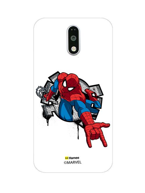 hamee marvel ultimate spider man licensed slim fit plastic hard back case cover for lenovo vibe k5 note (pop out / white) - 12705818 - Very Small Image - 1