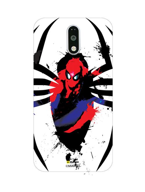 hamee marvel ultimate spider man licensed slim fit plastic hard back case cover for lenovo vibe k5 note (spider paint / white) - 12705824 - Very Small Image - 1