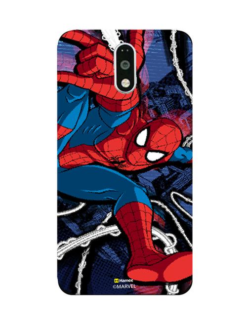 hamee marvel ultimate spider man licensed slim fit plastic hard back case cover for lenovo vibe k5 note (spiderman side jump) - 12705852 - Very Small Image - 1