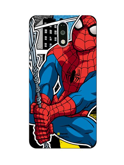 hamee marvel ultimate spider man licensed slim fit plastic hard back case cover for lenovo vibe k5 note (spiderman web) - 12705855 - Very Small Image - 1