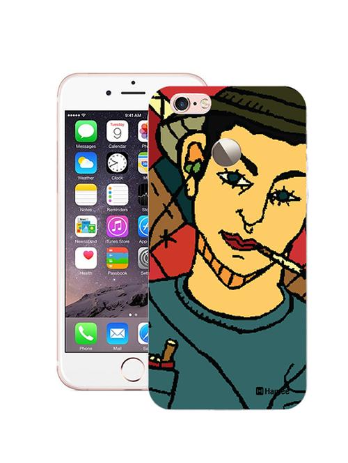 hamee tm thin fit printed hard back case cover for lenovo vibe k5 note cover (tie and dye) - 12706005 - Very Small Image - 1