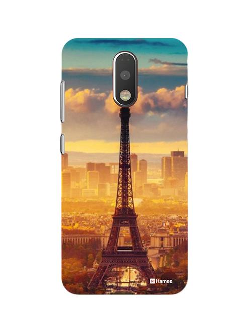hamee tm thin fit printed hard back case cover for lenovo vibe k5 note cover (eiffel tower) - 12706022 - Very Small Image - 1