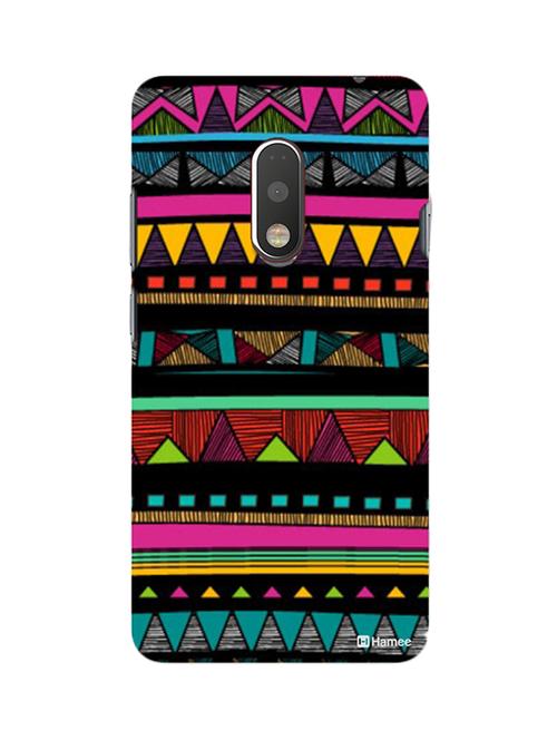hamee tm thin fit printed hard back case cover for lenovo vibe k5 note cover (tribal) - 12706030 - Very Small Image - 1