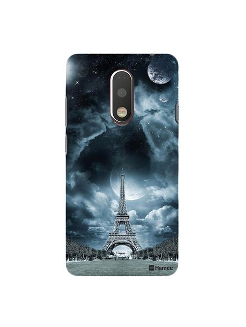 hamee tm thin fit printed hard back case cover for lenovo vibe k5 note cover (blue eiffel) - 12706033 - Very Small Image - 1
