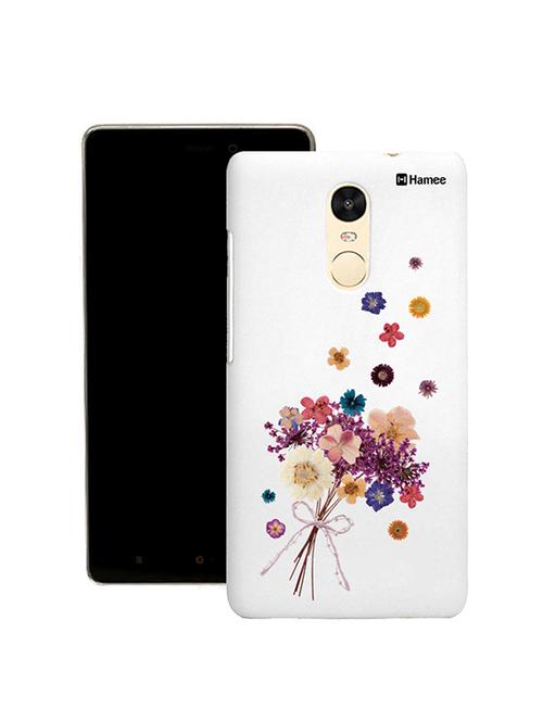 hamee tm thin fit printed hard back case cover for lenovo vibe k5 note cover (bouquet) - 12706103 - Very Small Image - 1