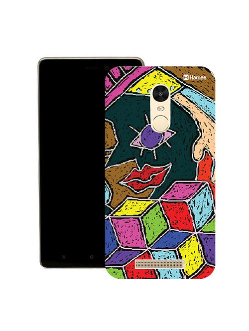 hamee tm thin fit printed hard back case cover for lenovo vibe k5 note cover (face sketch) - 12706166 - Very Small Image - 1