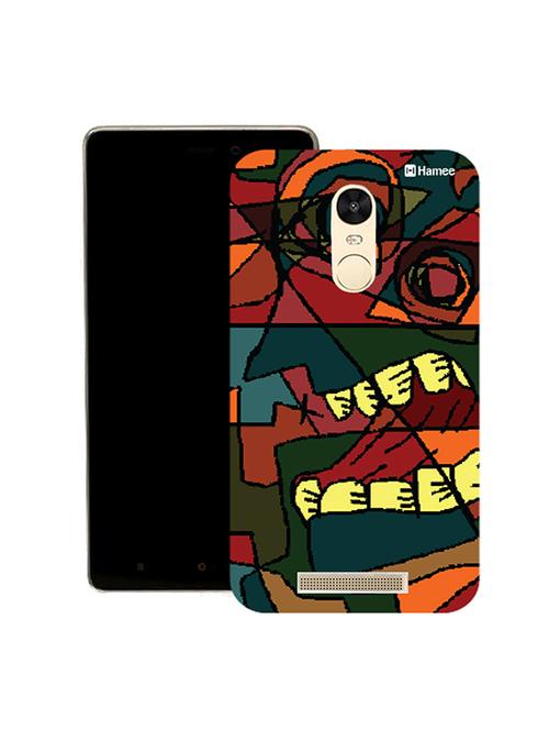 hamee tm thin fit printed hard back case cover for lenovo vibe k5 note cover (abstract face) - 12706172 - Very Small Image - 1