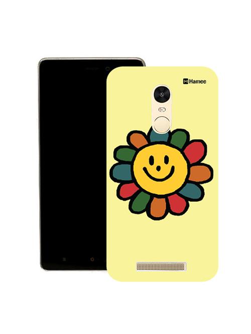 hamee tm thin fit printed hard back case cover for lenovo vibe k5 note cover (happy flower) - 12706183 - Very Small Image - 1