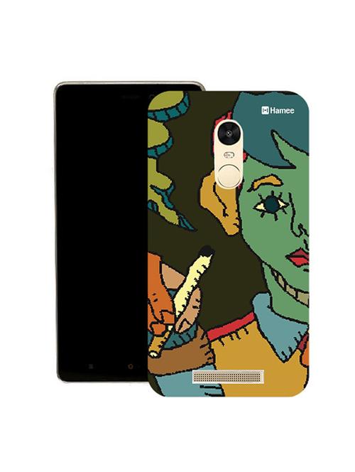 hamee original japanese cover thin fit plastic hard back case cover for lenovo vibe k5 note (half green face) - 12706385 - Very Small Image - 1