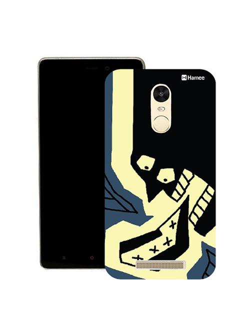 hamee original japanese cover thin fit plastic hard back case cover for lenovo vibe k5 note (black shouting face) - 12706414 - Very Small Image - 1
