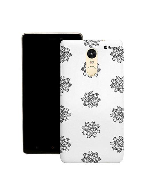 customizable hamee original cover thin fit plastic hard back case cover for lenovo vibe k5 note (black mini flowers) - 12706443 - Very Small Image - 1