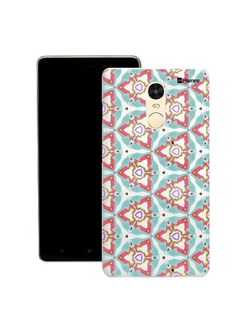 customizable hamee original cover thin fit plastic hard back case cover for lenovo vibe k5 note (green kaleidoscope triangles) - 12706452 - Very Small Image - 1
