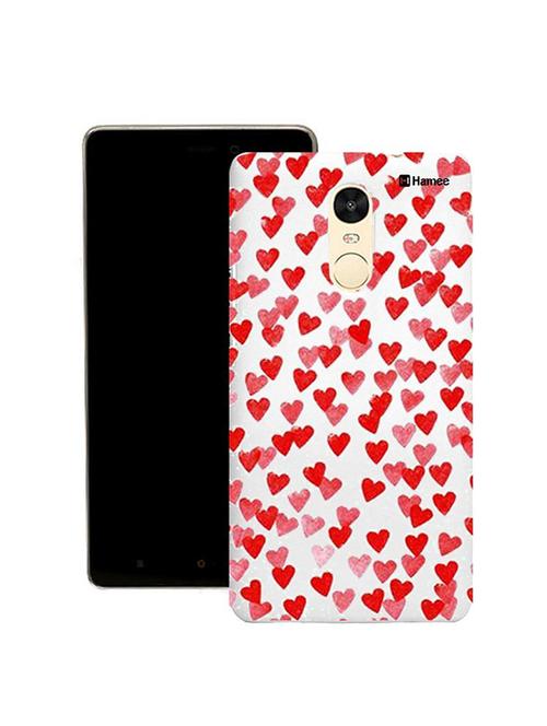 customizable hamee original cover thin fit plastic hard back case cover for lenovo vibe k5 note (pink hearts) - 12706453 - Very Small Image - 1