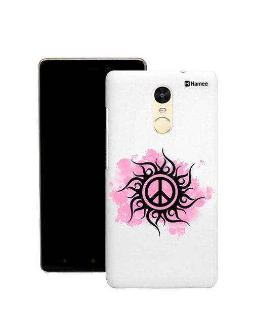 customizable hamee original cover thin fit plastic hard back case cover for lenovo vibe k5 note (pink peace) - 12706495 - Very Small Image - 1