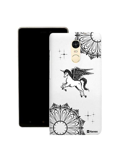 customizable hamee original cover thin fit plastic hard back case cover for lenovo vibe k5 note (flying unicorn) - 12706502 - Very Small Image - 1