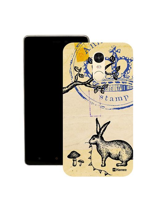 customizable hamee original cover thin fit plastic hard back case cover for lenovo vibe k5 note (rabbit stamp) - 12706511 - Very Small Image - 1