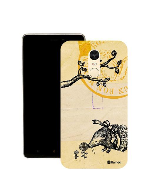 customizable hamee original cover thin fit plastic hard back case cover for lenovo vibe k5 note (hedgehog stamp) - 12706512 - Very Small Image - 1