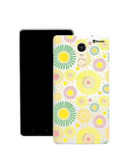 customizable hamee original cover thin fit plastic hard back case cover for lenovo vibe k5 note (floral bloom / yellow) - 12706523 - Very Small Image - 1