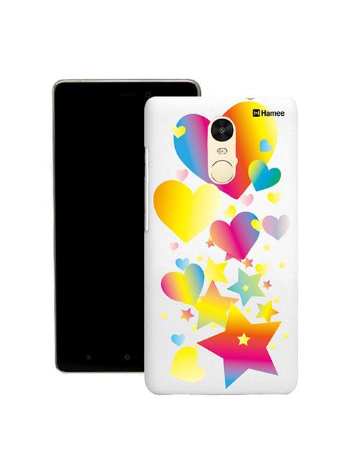 customizable hamee original cover thin fit plastic hard back case cover for lenovo vibe k5 note (neon hearts and stars) - 12706524 - Very Small Image - 1