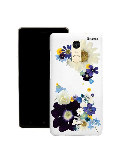 customizable hamee original cover thin fit plastic hard back case cover for lenovo vibe k5 note (blue white big flowers) - 12706541 - Very Small Image - 1