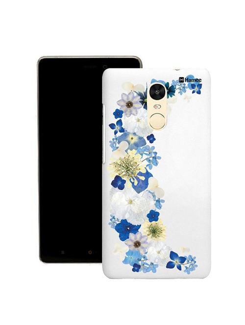 customizable hamee original cover thin fit plastic hard back case cover for lenovo vibe k5 note (blue white side flowers) - 12706545 - Very Small Image - 1