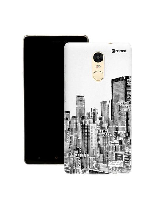 customizable hamee original cover thin fit plastic hard back case cover for lenovo vibe k5 note (skyline) - 12706551 - Very Small Image - 1