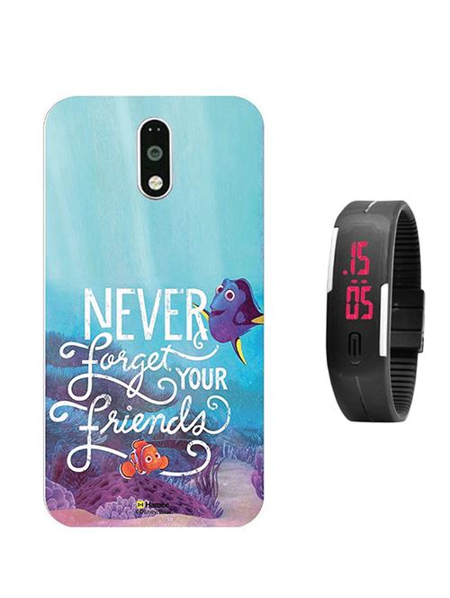 hamee disney pixar finding dory licensed hard back case cover for lenovo vibe k6 note cover with free digital watch - combo 9 - 12706622 - Very Small Image - 1