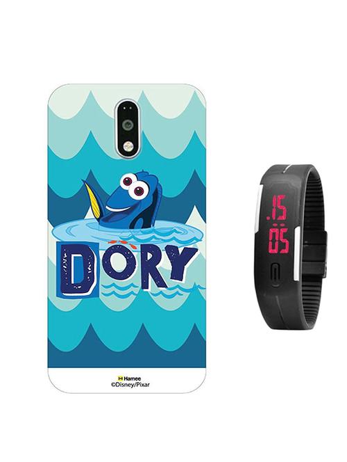 hamee disney pixar finding dory licensed hard back case cover for lenovo vibe k6 note cover with free digital watch - combo 25 - 12706634 - Very Small Image - 1