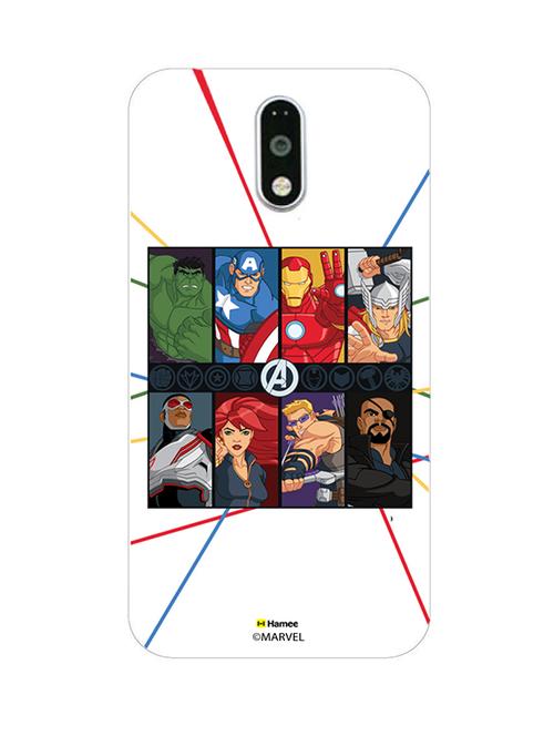 hamee original marvel character licensed cover slim fit plastic hard back case cover for lenovo vibe k6 note (avengers faces) - 12706857 - Very Small Image - 1