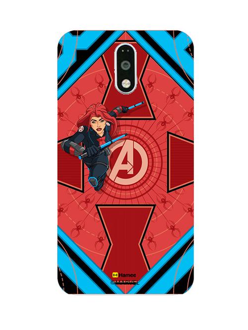 hamee original marvel character licensed cover slim fit plastic hard back case cover for lenovo vibe k6 note (black widow / red) - 12706862 - Very Small Image - 1