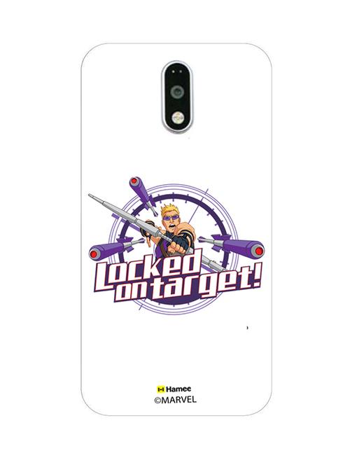 hamee original marvel character licensed cover slim fit plastic hard back case cover for lenovo vibe k6 note (hawk eye / target) - 12706873 - Very Small Image - 1