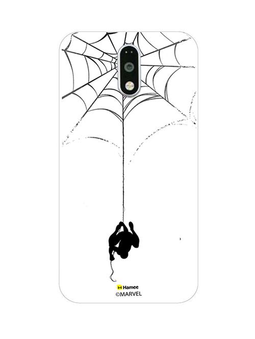 hamee marvel ultimate spider man licensed slim fit plastic hard back case cover for lenovo vibe k6 note (hanging web / white) - 12707088 - Very Small Image - 1