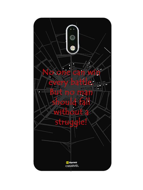 hamee marvel ultimate spider man licensed slim fit plastic hard back case cover for lenovo vibe k6 note (battle quote) - 12707098 - Very Small Image - 1