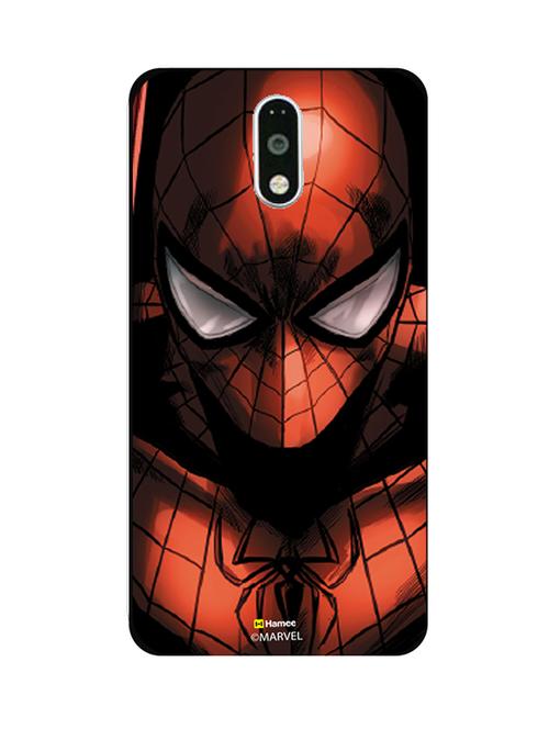 hamee marvel ultimate spider man licensed slim fit plastic hard back case cover for lenovo vibe k6 note (spiderman face / full) - 12707102 - Very Small Image - 1
