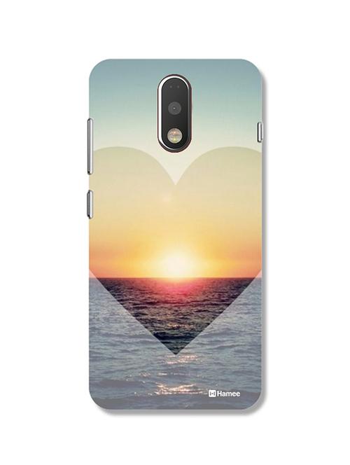 hamee tm thin fit printed hard back case cover for lenovo vibe k6 note cover (ocean heart) - 12707274 - Very Small Image - 1