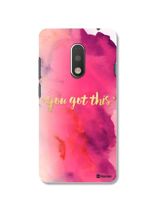 hamee tm thin fit printed hard back case cover for lenovo vibe k6 note cover (you got this) - 12707295 - Very Small Image - 1
