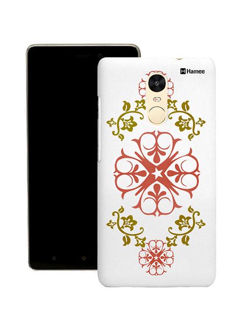 hamee tm thin fit printed hard back case cover for lenovo vibe k6 note cover (green pink henna) - 12707326 - Very Small Image - 1