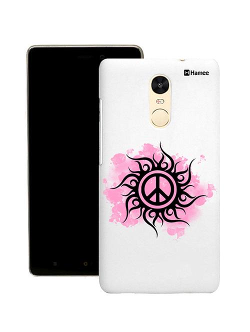 hamee tm thin fit printed hard back case cover for lenovo vibe k6 note cover (peace) - 12707354 - Very Small Image - 1