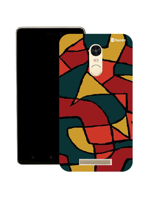 hamee tm thin fit printed hard back case cover for lenovo vibe k6 note cover (colourful abstract) - 12707426 - Very Small Image - 1