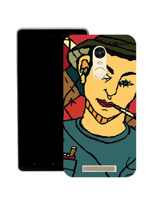 hamee tm thin fit printed hard back case cover for lenovo vibe k6 note cover (abstract guy) - 12707439 - Very Small Image - 1