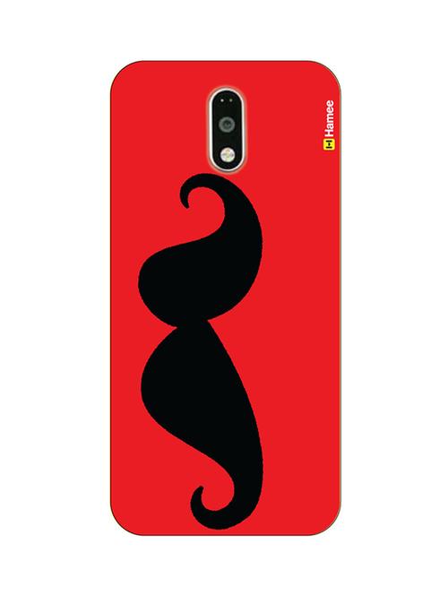 customizable hamee original cover thin fit plastic hard back case cover for lenovo vibe k6 note red mustaches - 12707510 - Very Small Image - 1