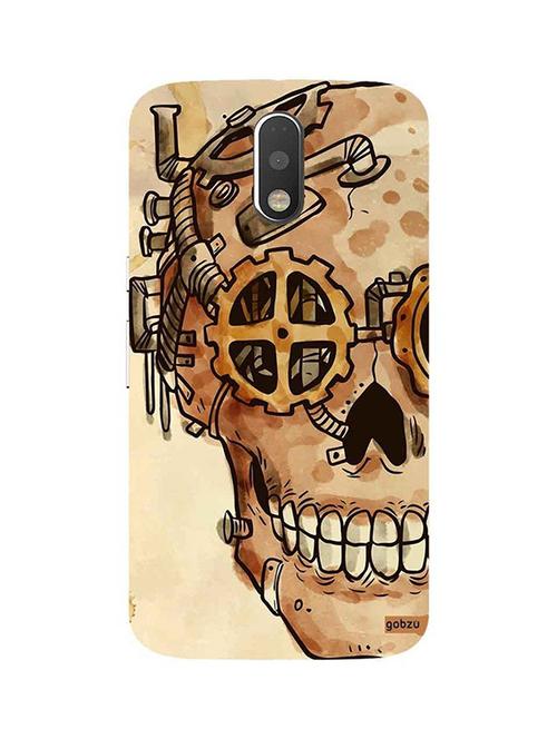 customizable hamee original cover thin fit plastic hard back case cover for lenovo vibe k6 note  robo skull - 12707565 - Very Small Image - 1
