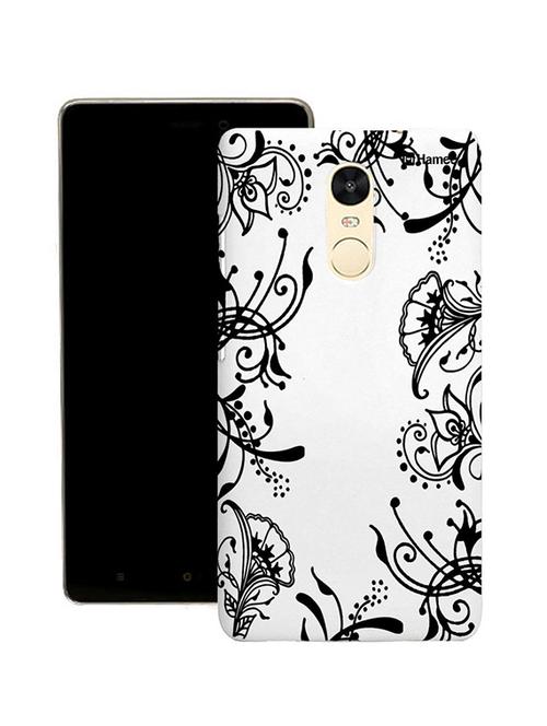 customizable hamee original cover thin fit plastic hard back case cover for lenovo vibe k6 note (black side flowers) - 12707721 - Very Small Image - 1