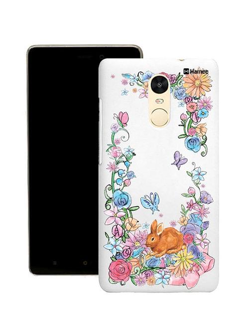customizable hamee original cover thin fit plastic hard back case cover for lenovo vibe k6 note (rabbit in garden / multicolour) - 12707783 - Very Small Image - 1
