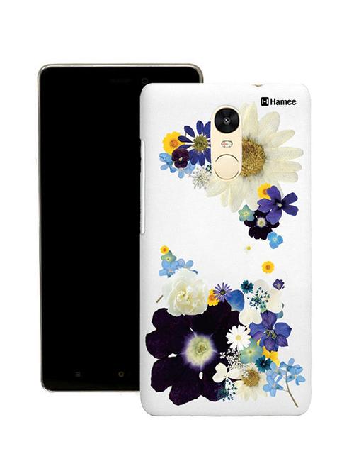 customizable hamee original cover thin fit plastic hard back case cover for lenovo vibe k6 note (blue white big flowers) - 12707797 - Very Small Image - 1