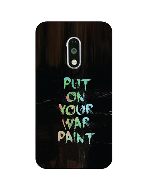 customizable hamee original cover thin fit plastic hard back case cover for lenovo vibe k6 note (war paint ) - 12707817 - Very Small Image - 1