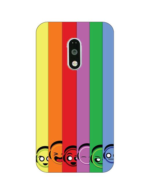 customizable hamee original cover thin fit plastic hard back case cover for lenovo vibe k6 note (colourful faces) - 12707832 - Very Small Image - 1