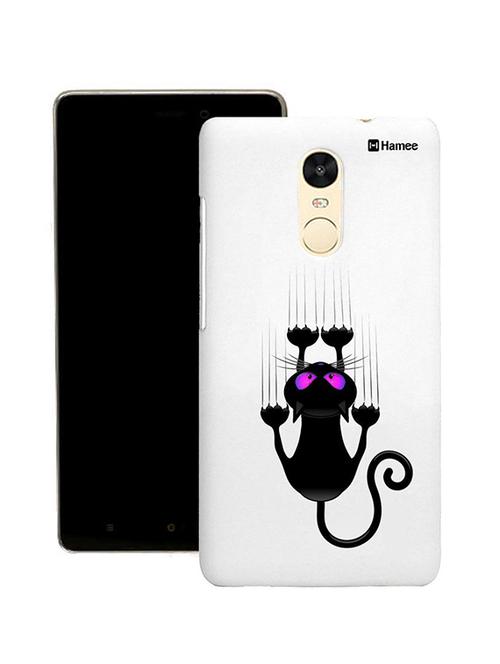 customizable hamee original cover thin fit plastic hard back case cover for lenovo k6 power (black scratching cat) - 12710086 - Very Small Image - 1